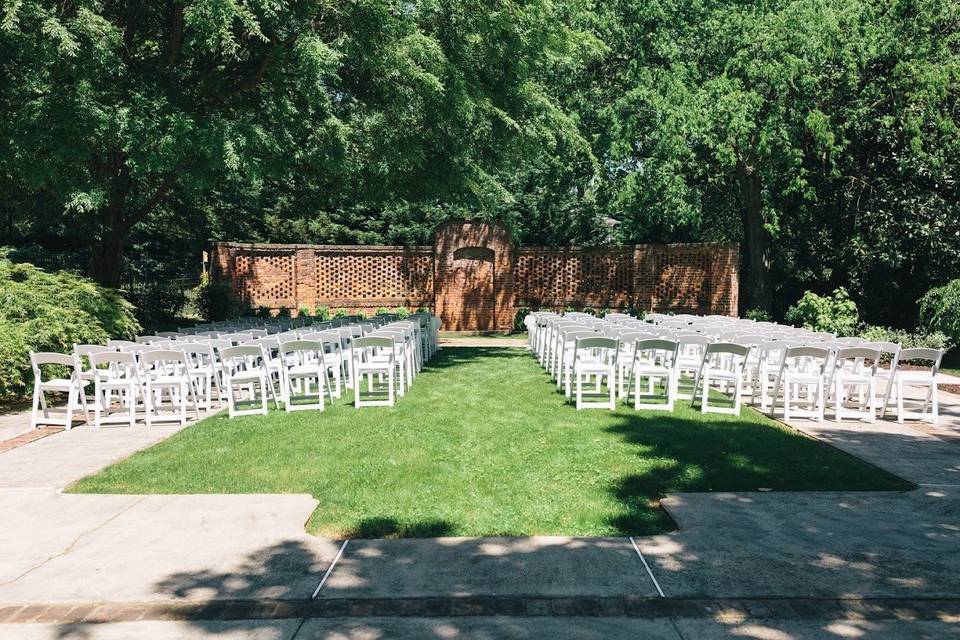 Outdoor wedding site