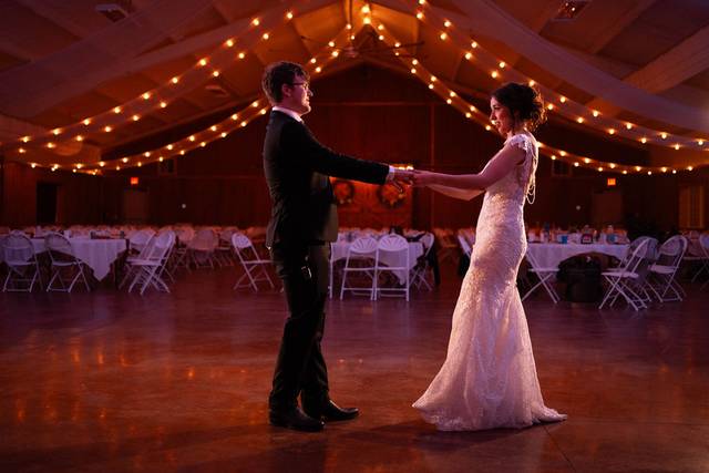 First dance under string light