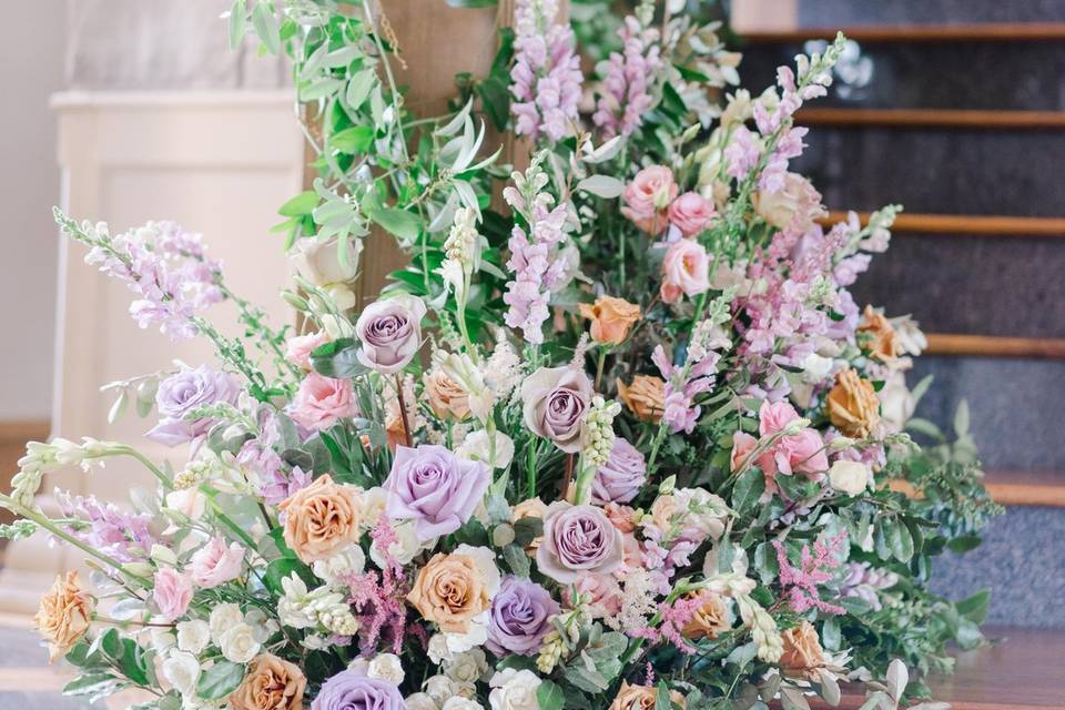 Florals on Staircase