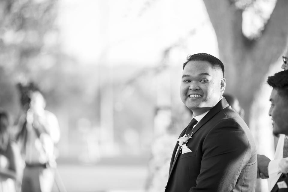 Groom waiting for bride