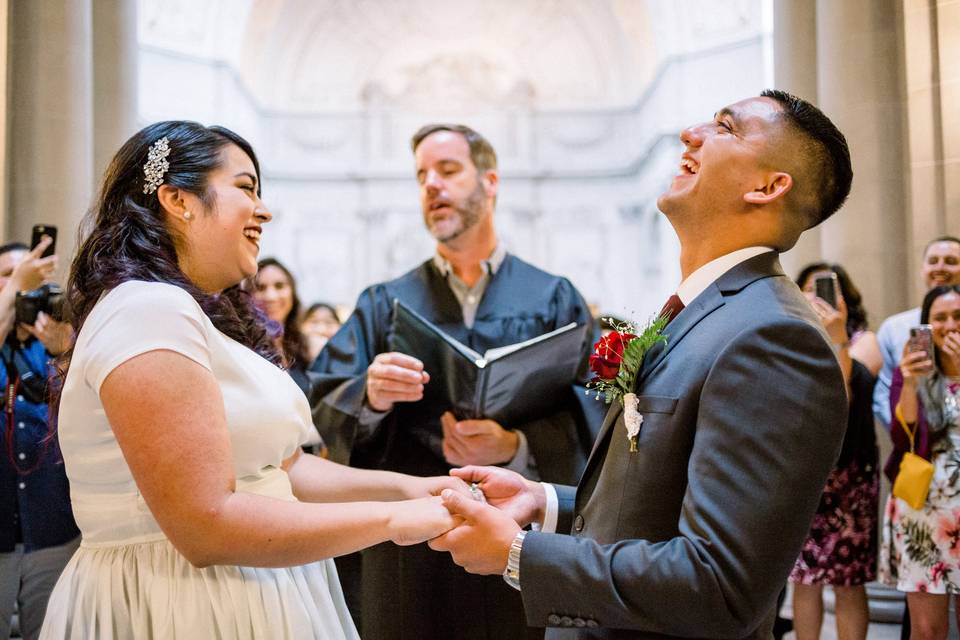 Emotional SF City Hall wedding