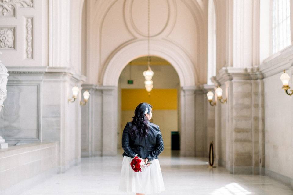 Bridal portrait, SF City Hall