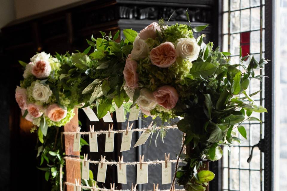 Rustic Escort Card display