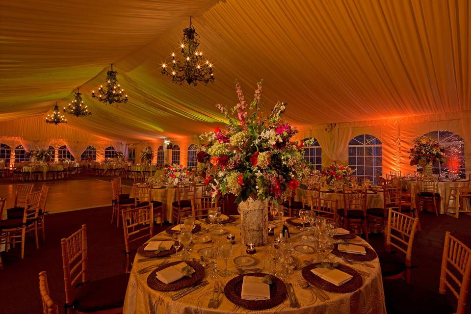 Autumnal tented Wedding