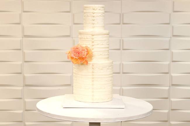 Buttercream beauty with edible flowers!
