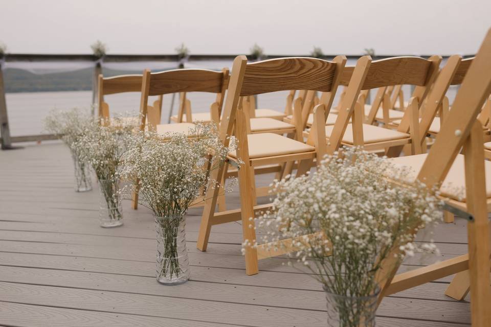 Ceremony Details on The Pier