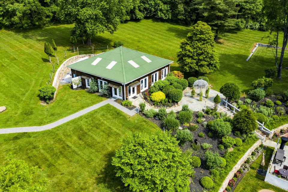 Aerial View of Reception Hall