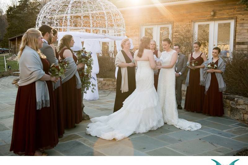 Wedding on the gazebo pattio