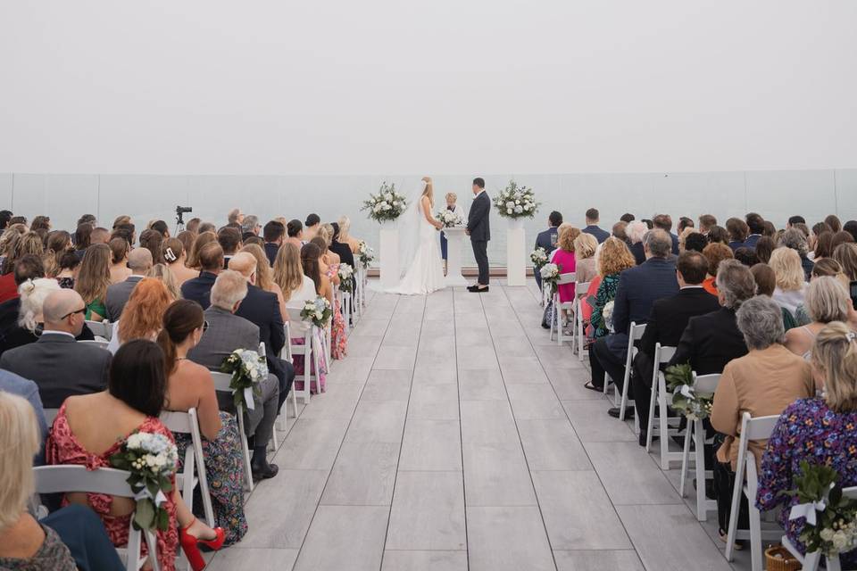 Bride & Groom at altar