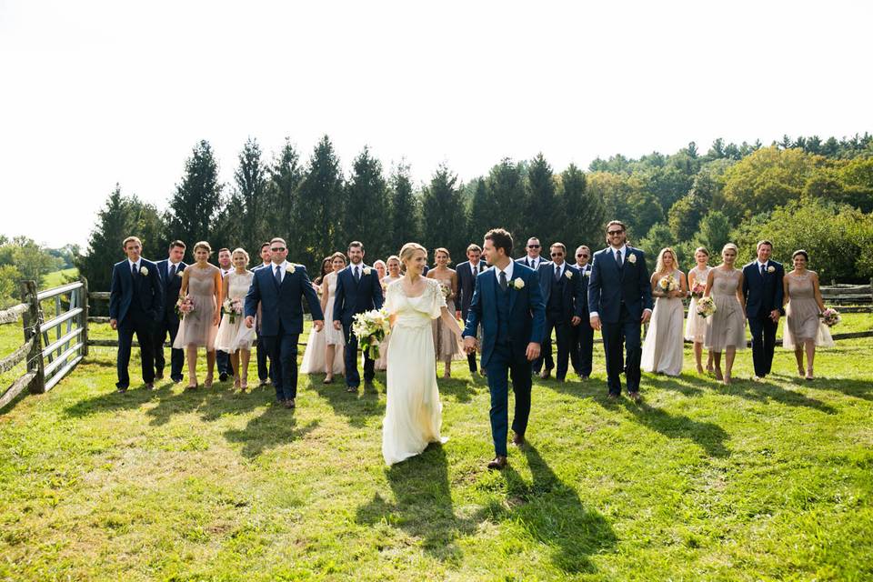 The bridal attendants