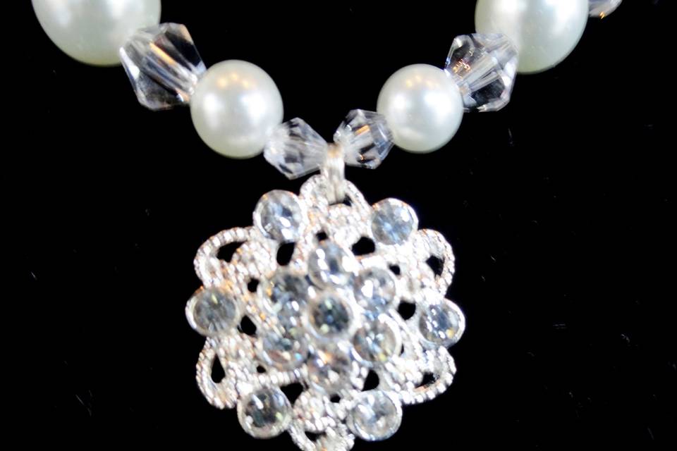 Elegant Swarovski crystal drop necklace with crystal pendant.  Beautiful!