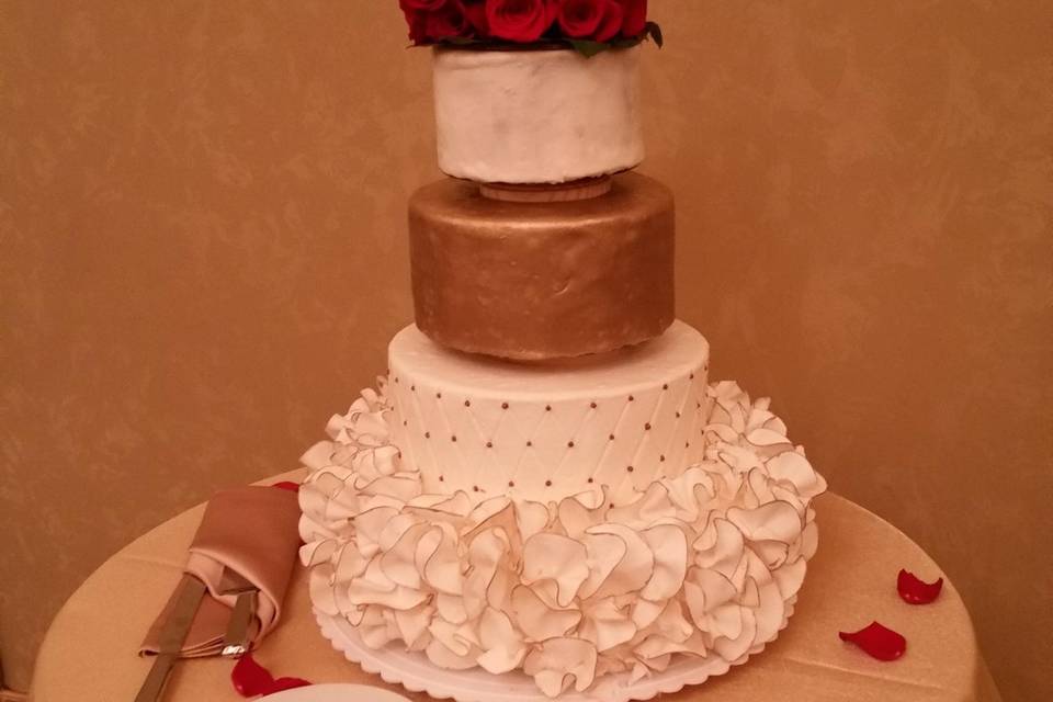 Tiered wedding cake