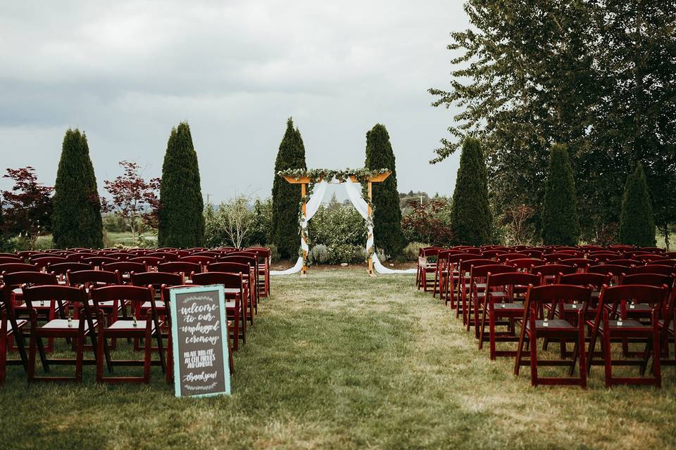 Ceremony among the trees