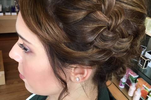 French braided updo