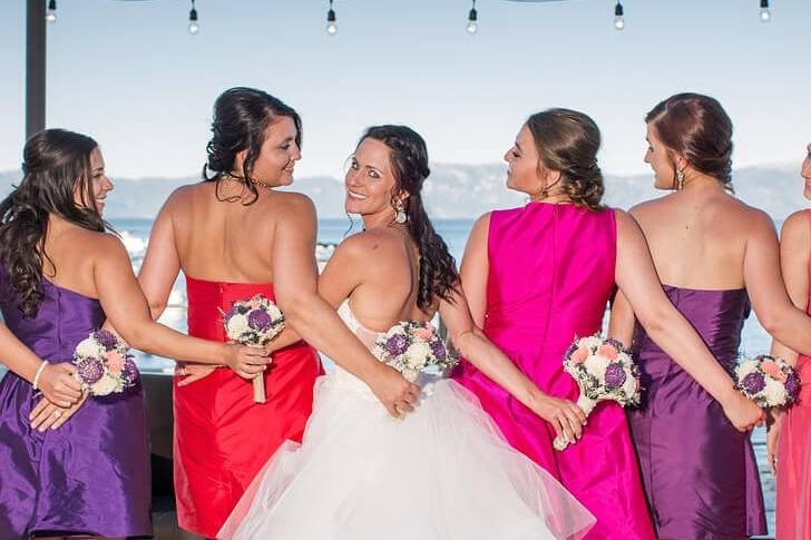 Bride and her friends