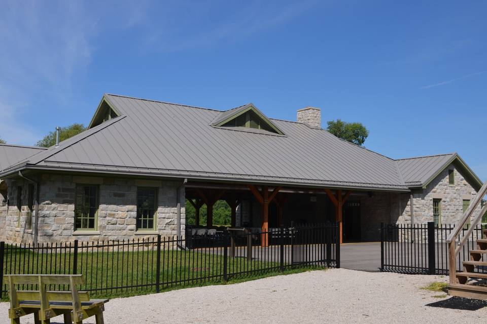 The new pavilion located at the Historic Daniel Boone Home at Lindenwood Park is more than 5,000-quare feet and the perfect place to host a wedding reception after being wed at the Old Peace Chapel also on park grounds.