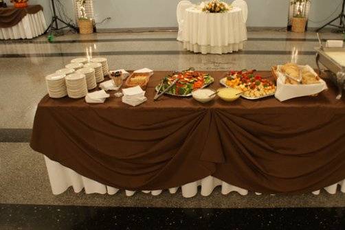 Buffet table