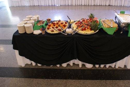 Buffet table