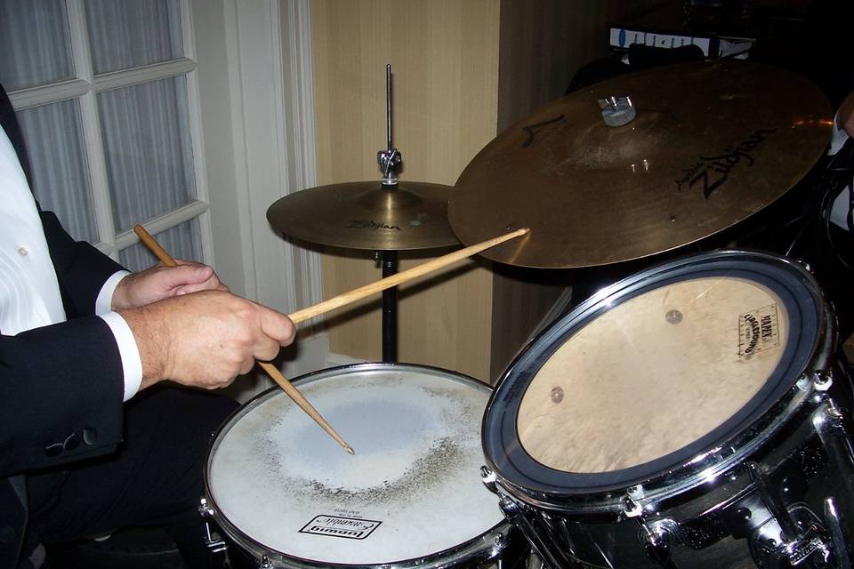 Drummers add spice to the dance band sound, and can use brushes for a quieter background music.