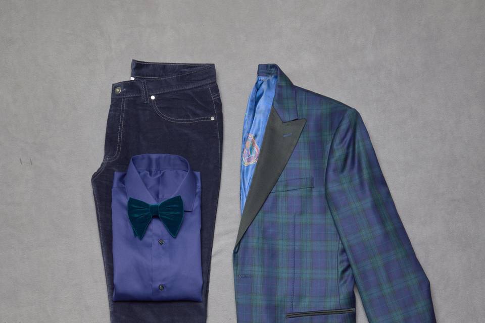 Blue/Green Plaid dinner jacket