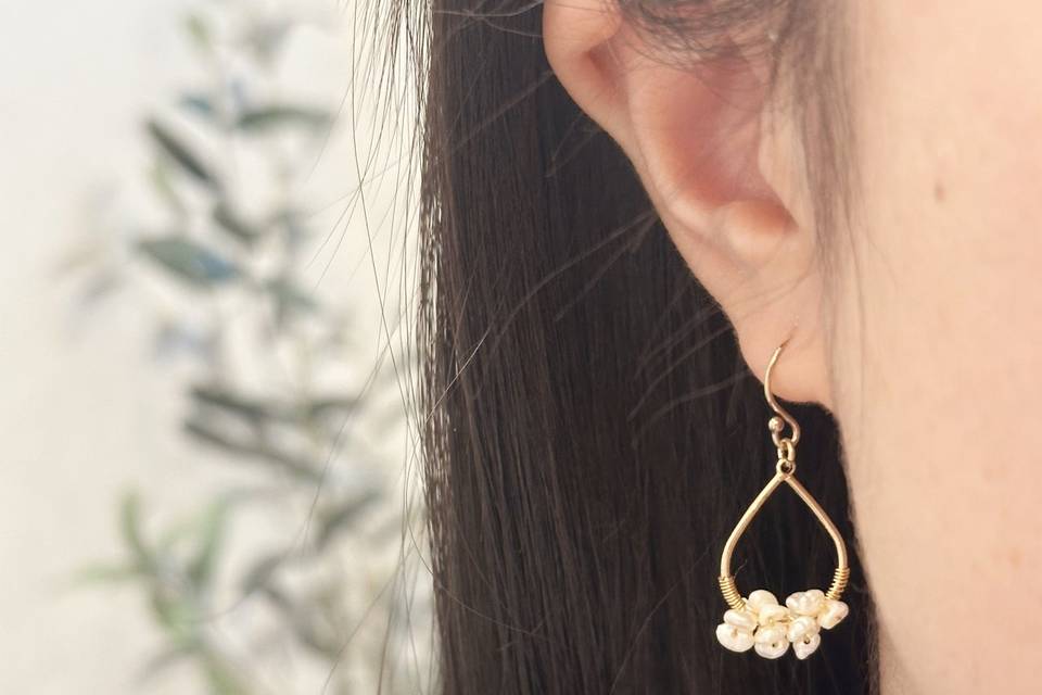 Pearl wired earrings