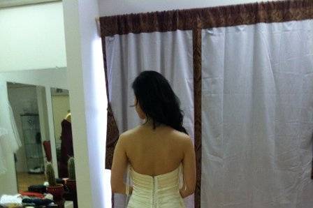 Long back gown