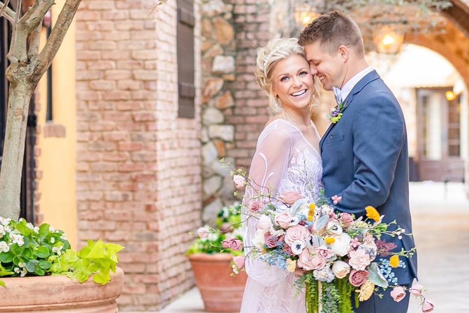Couple on the big day