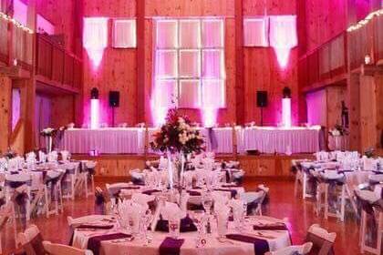 Wedding reception setup