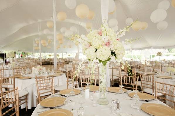 High Peak Wedding with lanterns