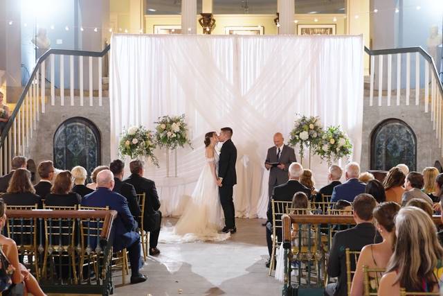 Bride and groom share a tender