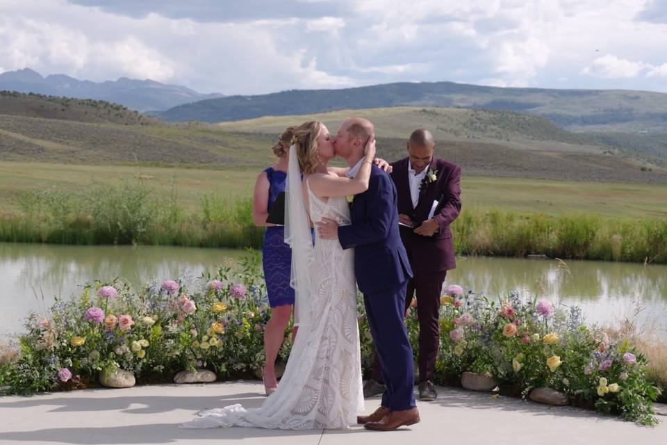 Kiss At wedding Ceremony