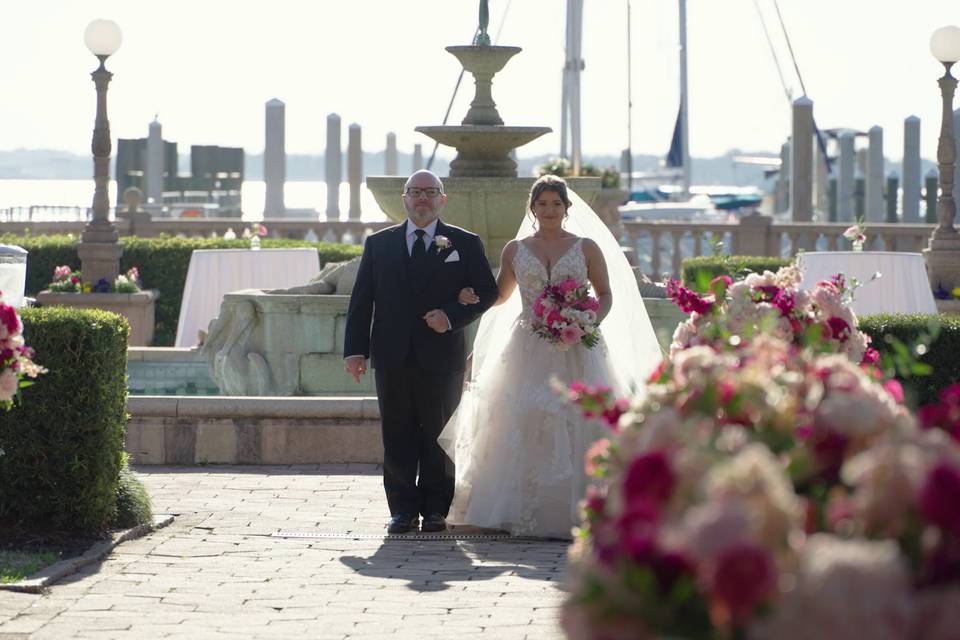 Bride down Isle Epping
