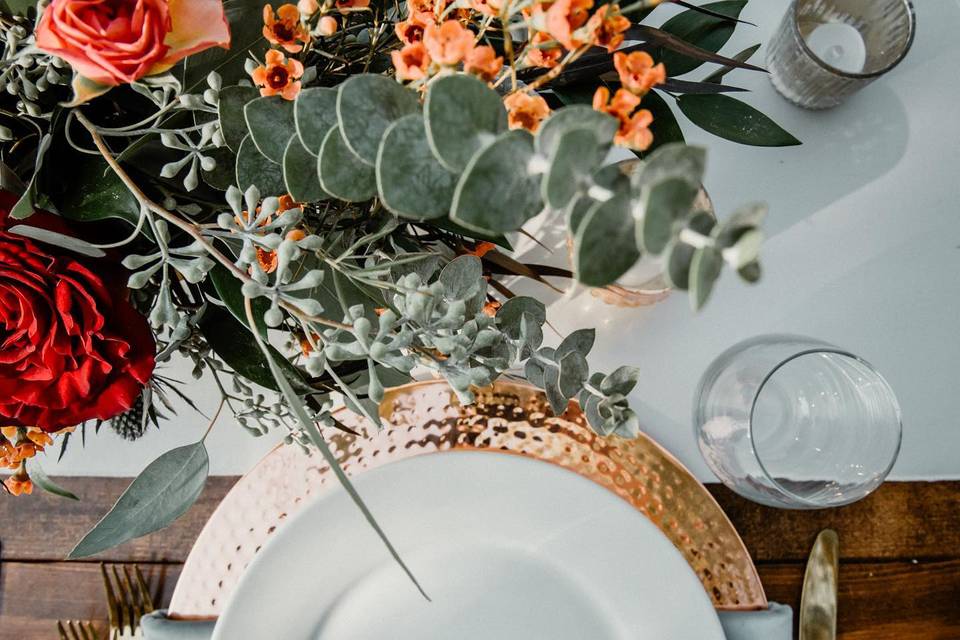 Place setting and table decor