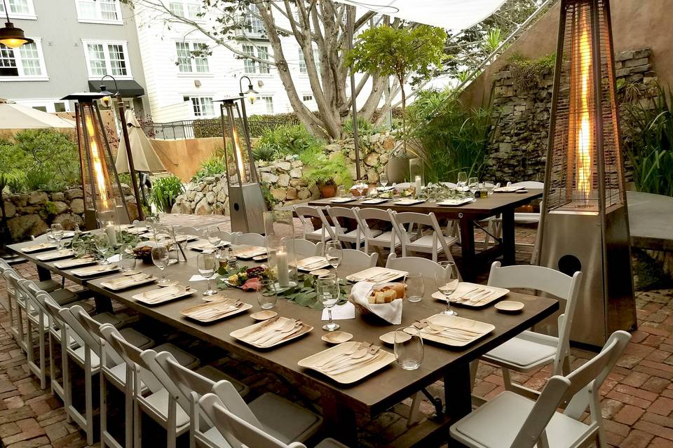 Table Setup on the Patio