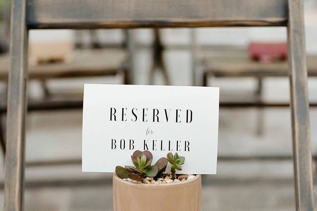 Reserved Ceremony Seating