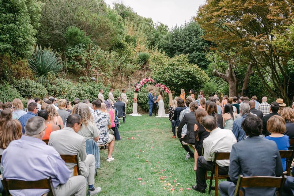 Willow Camp wedding ceremony