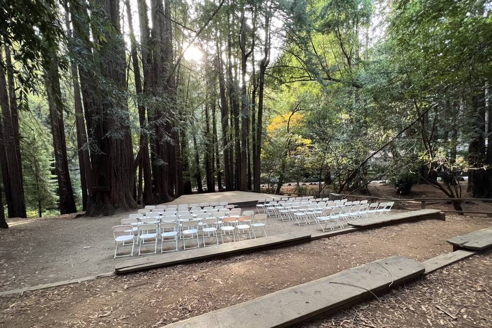 Chairs set up at Old Mill Park