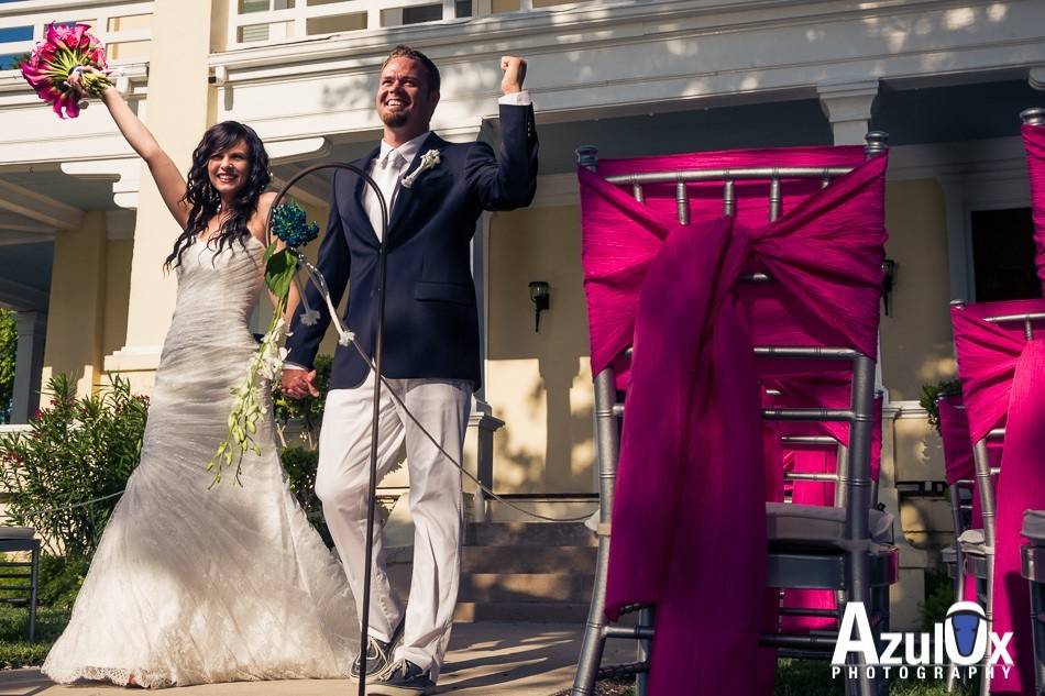 Couple celebrating