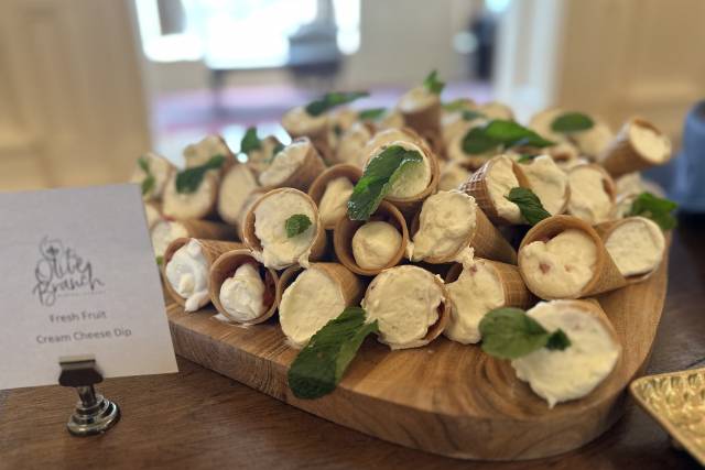 Sugar Cones with Fruit