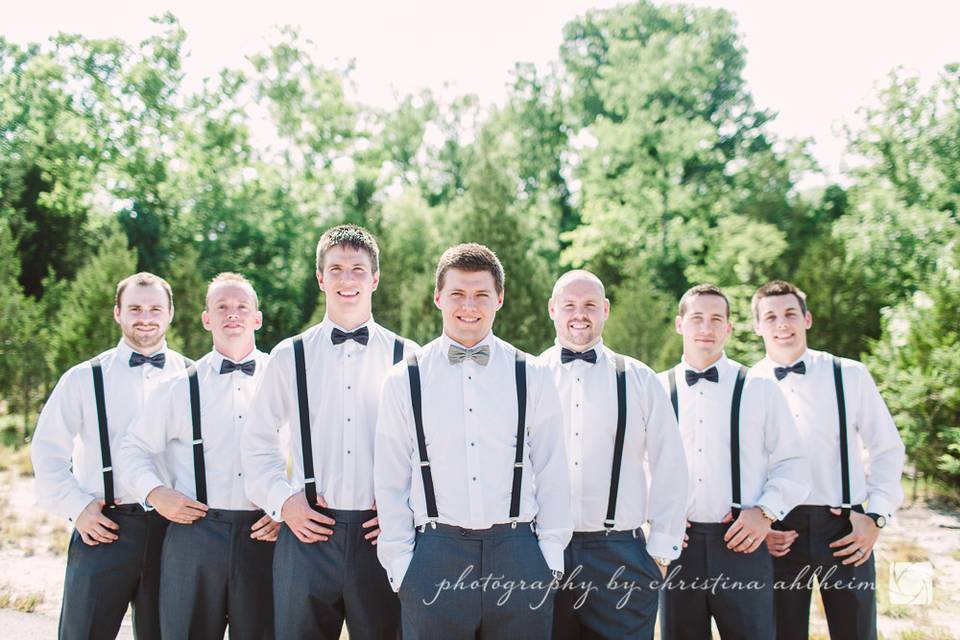 Groom with groomsmen