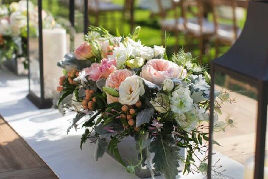 Flowers and lanterns