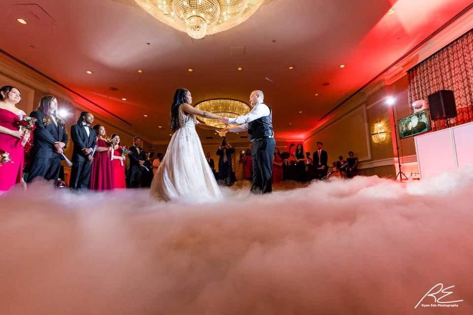 LED Uplighting and clouds