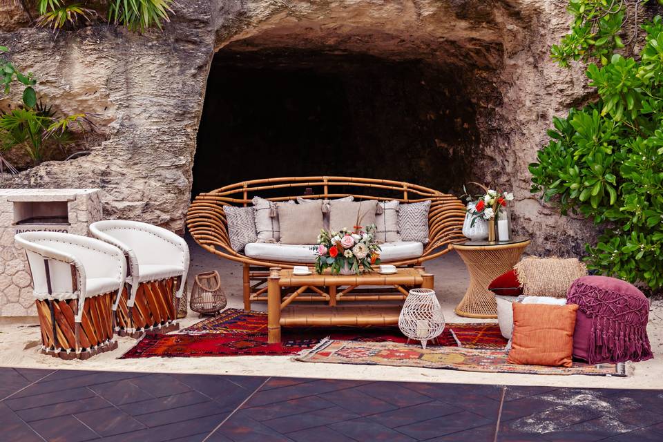 Boho wedding lounge