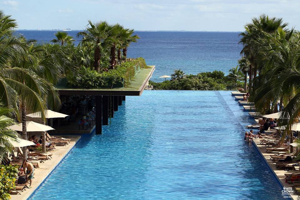 Infinity pool at Hotel Xcaret