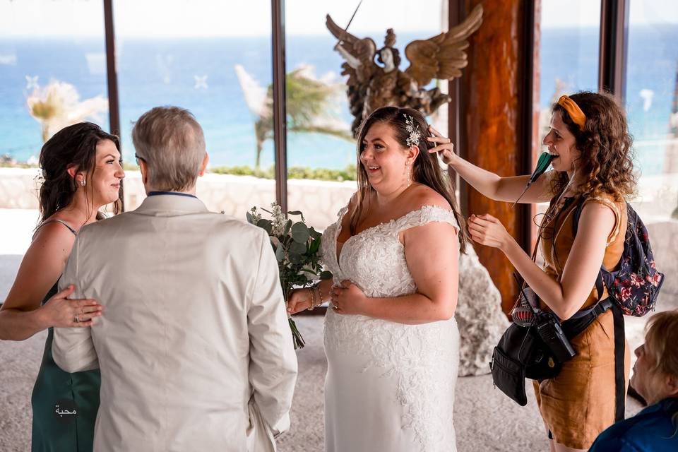 Ambar taking care of bride's h