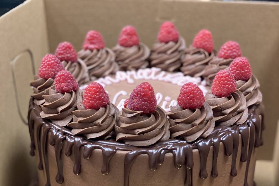 Chocolate raspberry cake