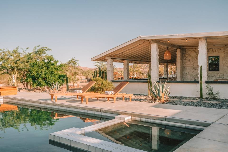 Poolside setup