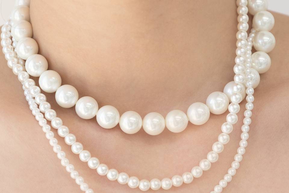 Layered Pearl Necklaces