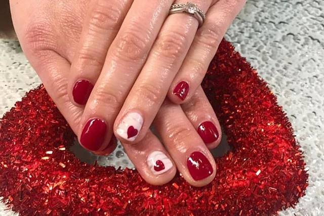 Valentine nail art