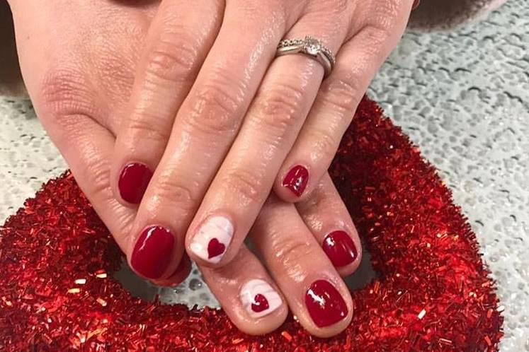 Valentine nail art